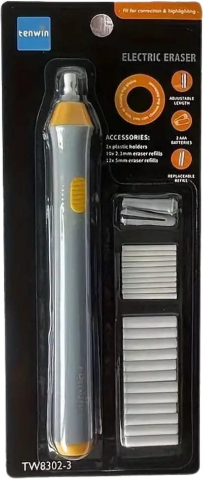Nivard Elektrische Gum - Doezelaar - Electrische - Electric Eraser - Grijs