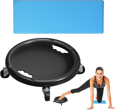 Buikspierwiel - Core Trainer - Krachtige Core Training - 360 Graden Rotatie - Max 150kg - Zwart