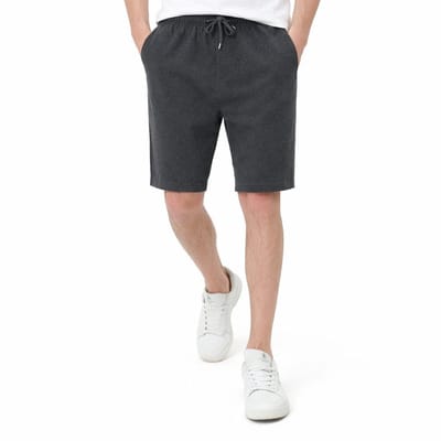 ROSS CAMP korte broek heren - shorts katoen - broeken volwassenen - sportbroek - short - Antraciet - S