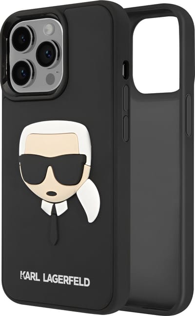 Karl Lagerfeld Telefoonhoesje voor Apple iPhone 14 Pro - TPU Back Cover - Bescherm je Telefoon - Zwart