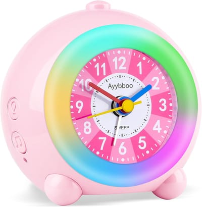 Stille Analoge Wekker voor Kinderen met Nachtlampje en Snooze
