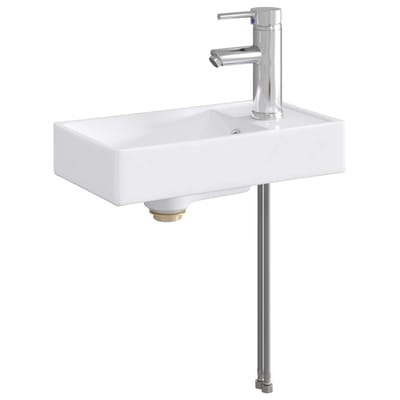 vidaXL - Badkamer - wastafel - met - kraan - en - afvoer - Chroom