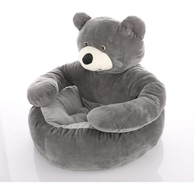 Superzacht huisdierbed Winter Warm Schattige beer Knuffel Kattenslaapmat Pluche Grote puppy Honden Kussen Bank Comfort Huisdierbenodigdheden 50CM grijs