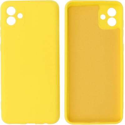 Hoesje Geschikt voor Samsung Galaxy A04 - Fashion Telefoonhoesje Backcover - Siliconen Hoesje - Geel