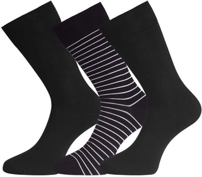 Bamboo Basics Zwarte Sokken Beau - 3-pack - Maat 35-40 - Bamboe Sokken - Normale Sokken