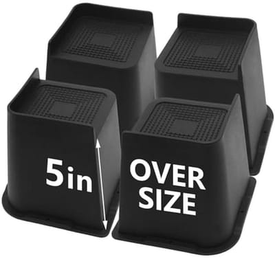Set van 4 bedverhogers - 12,7 cm (5 inch) - Meubelverhogers voor tafel, bank, stoel en bureau