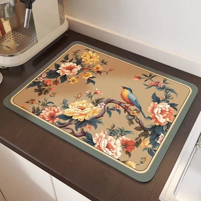 Afdruipmat/superabsorberende afdruipmat voor de keuken/droogmat/antislipmat voor op het aanrecht, geschikt voor koffiemachine, servies, bar, werkblad 30 x 40 cm