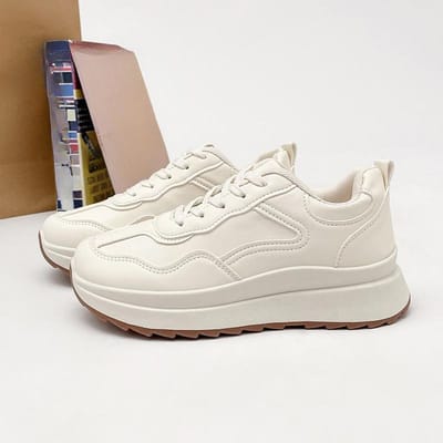 Papa Schoenen Kinderen Lente en Herfst Nieuw Ins Trendy Dikke zool Veelzijdig Lederen Bovenwerk Verhogende Casual Schoenen 40