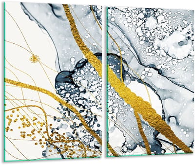TMK ArtDeko - Serie - Snijplank - 30x52 cm - Goud Marmer Motief