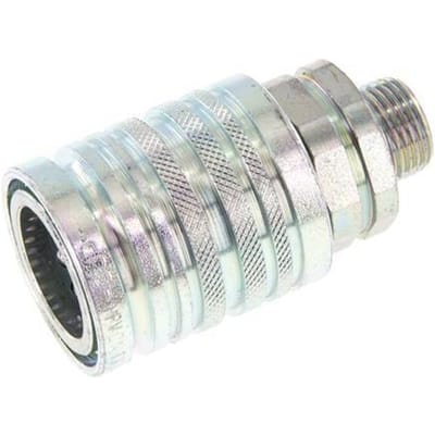 Stalen DN 12.5 Hydraulische Koppeling Snelkoppeling 12 mm L Knelring ISO 7241-1 A/8434-1 D 20.5mm