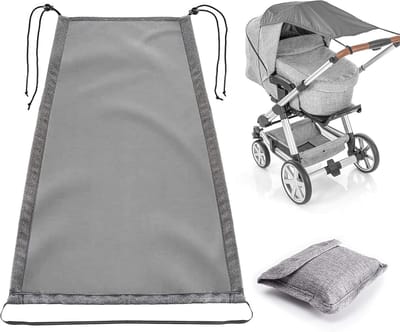 Universele Zonwering voor Kinderwagens - UV-bescherming 50+, Waterdicht en Regenbestendig
