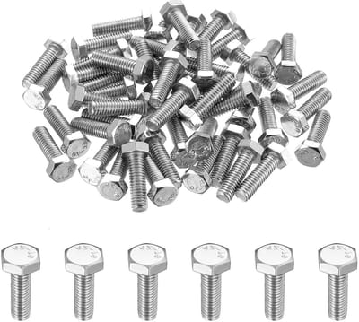 Verzinkte Zeskantbouten M6 x 16 mm - 100 Stuks, Volledige Draad, Geschikt voor Metaal en Machinebouw