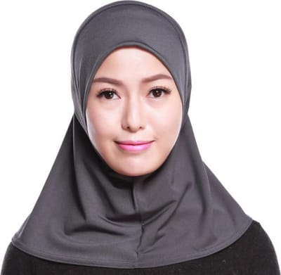 Cabantis Hijab Schouderlengte|Hoofddoek|Islamitisch|Muts|Grijs