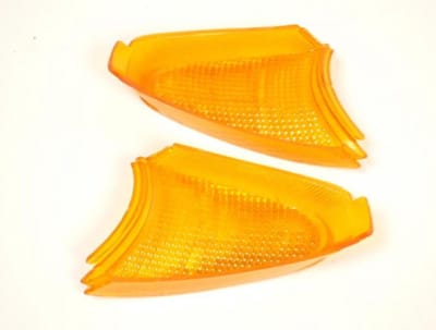 Paire de cabochon de clignotant orange pour scooter Peugeot 50 Buxy Neuf