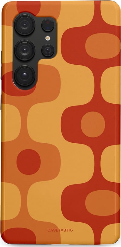 Casetastic Hoesje Geschikt voor Samsung S25 Ultra - Stijlvolle Beschermende Duo-layer Case - Vintage Rust