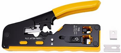 Krimptang Netwerkkabel - Netwerk Tang - Netwerk Installatie - Multifunctioneel Gereedschap - 3-in-1 - Zwart