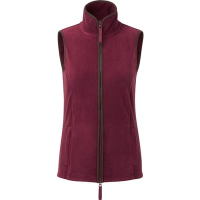 Premier Dames Artisan Fleece Gilet (Bordeaux/Bruin)