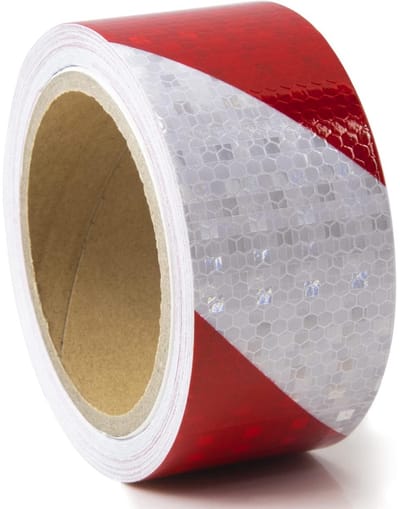 TOVBMUP Reflecterende tape - Waarschuwingstape - Veiligheidstape - Waterdicht - Zelfklevend - Voor voertuigen, auto's, aanhangwagens, boten - 3 meter