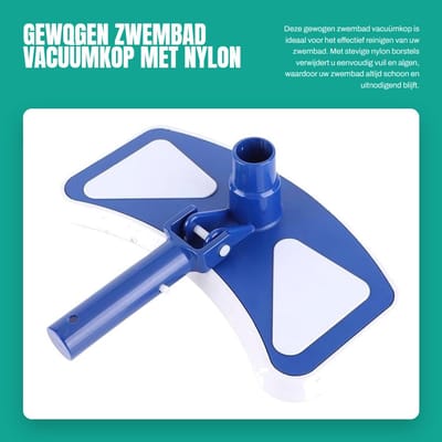 Dailygoods- Vacuümkop Gewogen - Zwembadstofzuiger - Bodemzuiger - Zwembadreiniger - Nylon Borstels - Hoogwaardige Kwaliteit - Zwembadzuiger