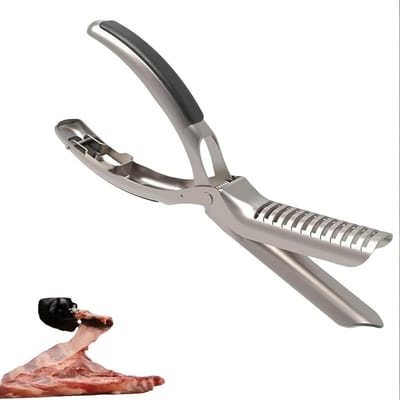 Keukengerei - Pro Rib Prep Tool - Professionele ribverwerkingstool – Gelegeerd Staal – Ergonomische Handgreep – Voor Ribben, Karbonades, Vlees – Professioneel Keukengereedschap – Zilver - 18cm