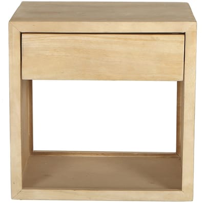 Giga Meubel Nachtkastje Jeff - Zwevend Naturel Hout - 40x30x40cm