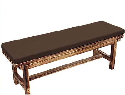 Tuinbankkussen Waterbestendig - Terrasmeubilair Kussen - Buiten Zitten - 5cm Dik Schuim - 200 x 50 cm - Koffiebruin