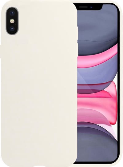 Hoesje Geschikt voor iPhone X Hoesje Siliconen Case - Hoes Geschikt voor iPhone X Hoes Siliconen - Wit