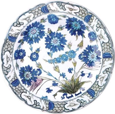 Bord Iznik voor picknick feestje camping enz - Herbruikbaar picknickbord - onbreekbaar bord