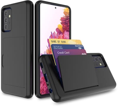 Smartphonica Telefoonhoesje Geschikt voor Samsung Galaxy S20 FE sterk TPU met pasjeshouder - TPU strong case with card slot - Zwart geschikt voor Samsung Galaxy S20 FE