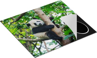 Chefcare Inductie Beschermer Panda in de Bomen - 60x50 cm - Afdekplaat Inductie - Kookplaat Beschermer - Inductie Mat
