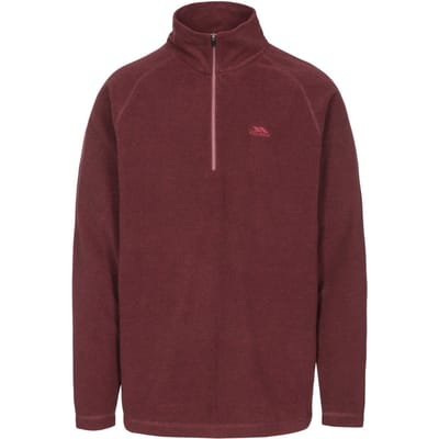 Trespass - Heren Keynote Anti Pluis 1/4 Rits Fleece Vest (Bordeaux Rood)