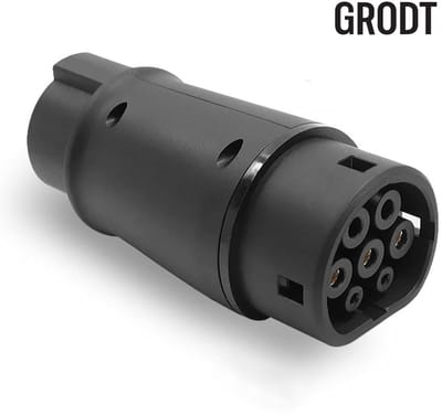 Grodt Type 1 naar Type 2 verloopstekker 32A | Type 1 naar Type 2 adapter voor de elektrische auto | 32 Ampere