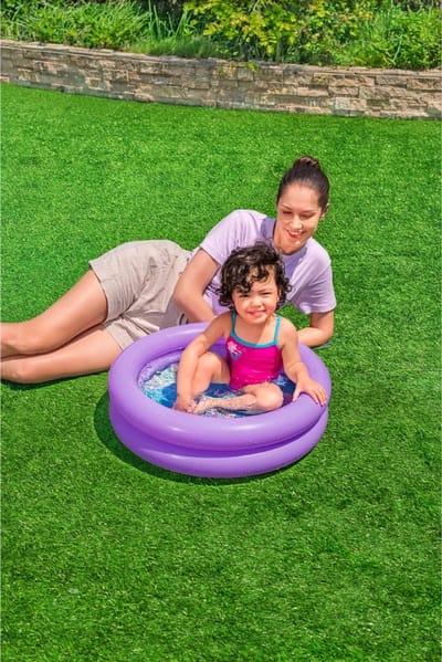 AHD® Kinderzwembad - Kinderzwembad Met Glijbaan - Speelzwembad - Kinderzwembad Playcenter - Paars - 61cm x 61cm x 15cm