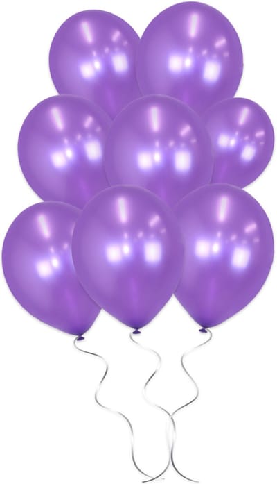LUQ - Luxe Metallic Paarse Helium Ballonnen - 10 stuks - Verjaardag Versiering - Decoratie - Feest Ballon Paars Latex