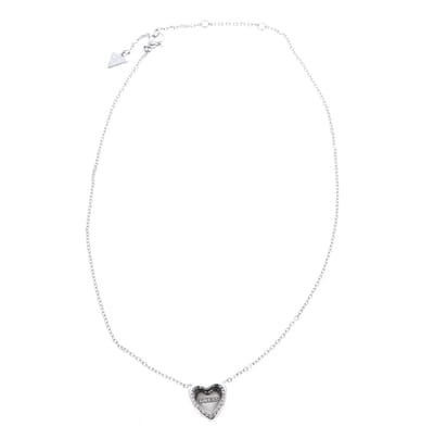 GUESS halsketting Mon Amour Necklace Rhodium zilverkleurig