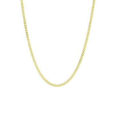 Lucardi Dames Ketting gourmet - Echt Zilver - Ketting - Cadeau - 45 cm - Goudkleurig