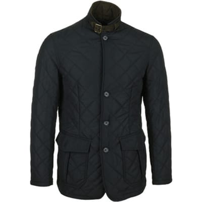 Barbour Jas Quilted Lutz Donkerblauw - Maat XL - Heren - Gewatteerde jassen