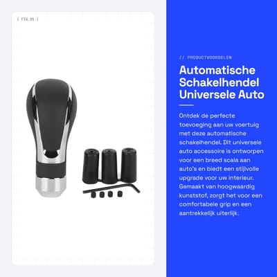 Dailygoods- Schakelpook Universeel - Pookknop - Installatieaccessoires - Kunststof - Eenvoudige Installatie - Aangenaam Grip - Versnellingspook