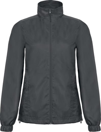 B&C Dames/dames ID.601 Douchebestendig Windbrekerjasje met kap (Donkergrijs)