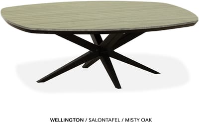 Maxfurn - Ovale salontafel | Zeer krasvast met verjongde rand| Kleur: Misty oak