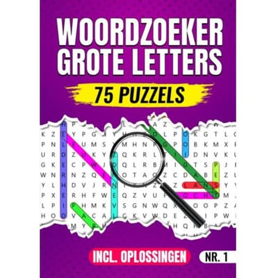 Woordzoeker Grote Letters, 75 Puzzels Incl. Oplossingen - Nr. 1 - Woordzoeker Specialist