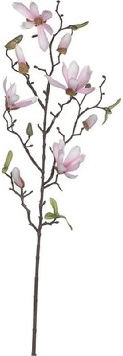 Mica Decorations Kunstbloemen - magnolia tree - lichtroze - 80 cm - siertakken - boeket - stelen