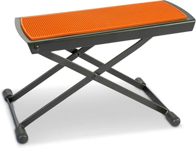 Voetenbank - Voetensteun - Muziek Uitoefenen - 6-voudig Verstelbaar - 10 x 25 cm - Oranje