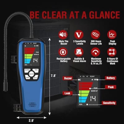 Koelmiddel Lek Detector voor Automatisch Freon en Halogeengassen