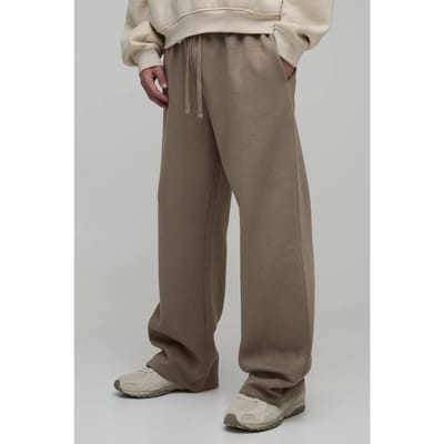 Essential Wide Leg Jogger | Taupe | Size Small
