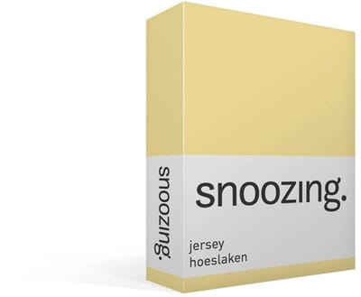 Snoozing Jersey - Hoeslaken - 100% gebreide katoen - 70x200 cm - Geel