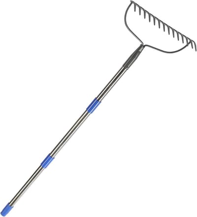 Tuinhark Lange steel - Gereedschap Bodem - Grond Bewerken - 14 Scherpe tanden - 152 cm steel - Metaal