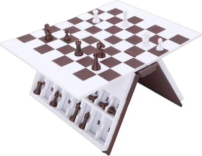 Schaakboek Opvouwbaar - Magnetisch Schaakspel - Reis Spel - Boekvorm Ontwerp - 23 x 5 x 0.1 cm