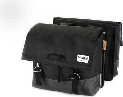 Gerecyclede dubbele fietstas Urban Proof 55 liter - zwart/grijs