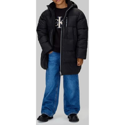 Calvin Klein Boys Essential Parka Puffer Black Taglia: 8 | Giacche Outlet | kids | Nero